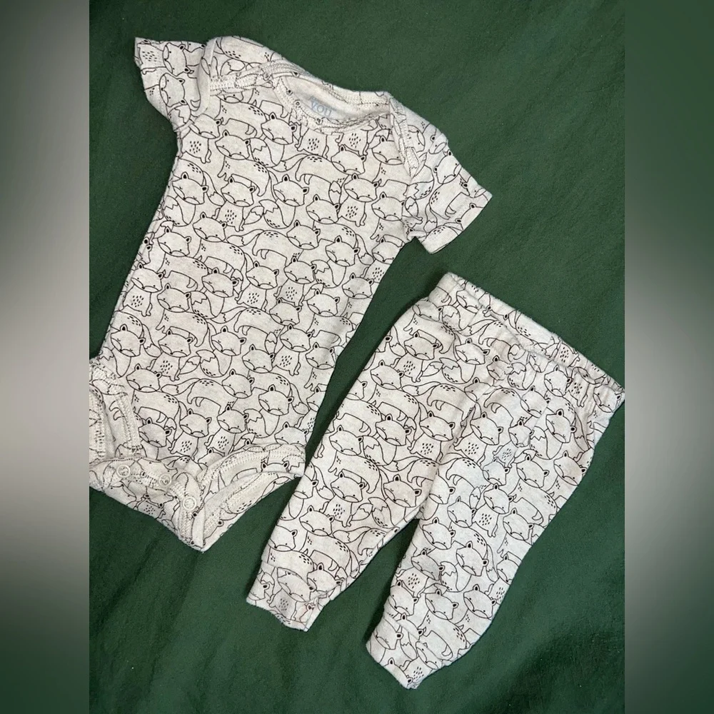 ‼️NWOT: Carter’s Fox Print Matching Set - NB